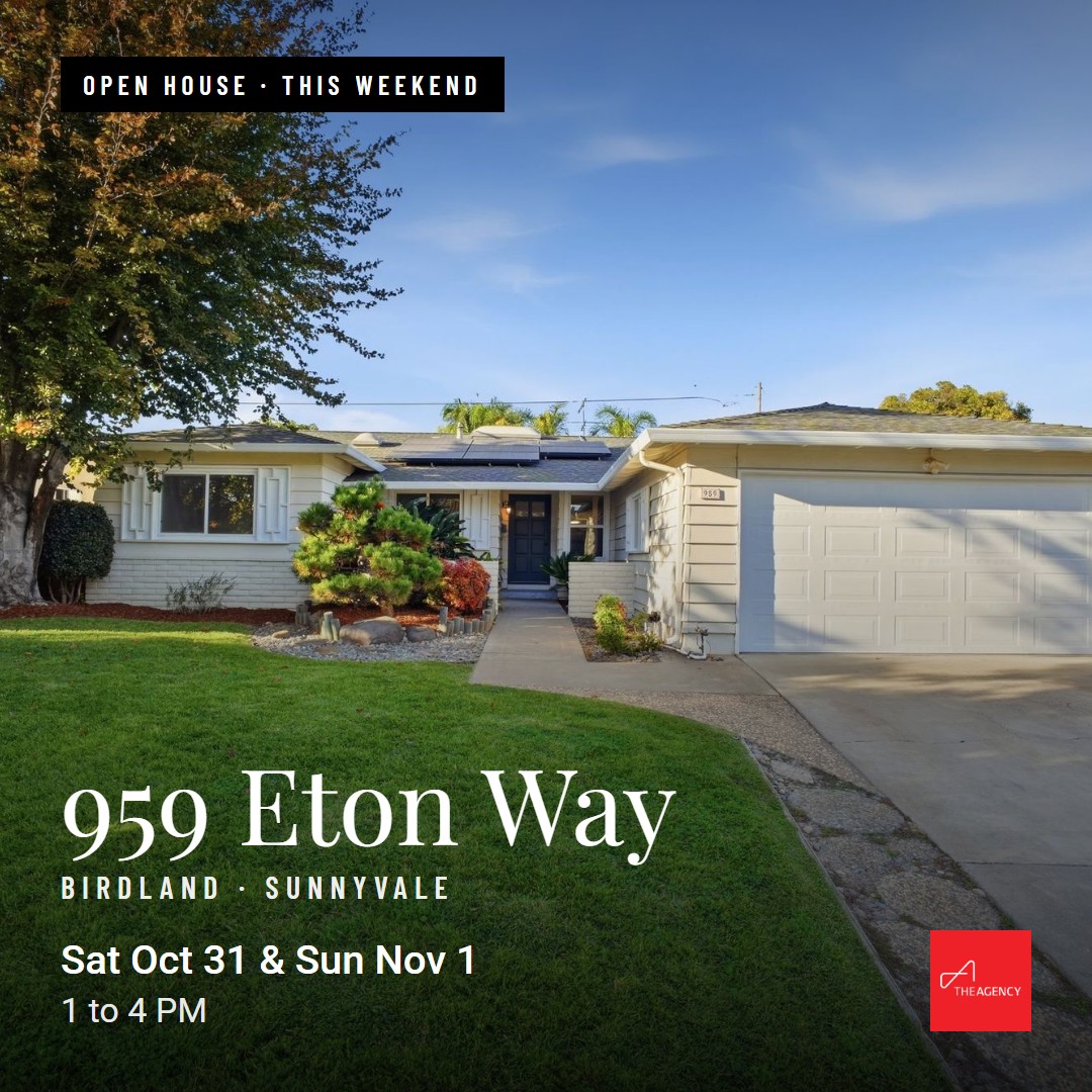Card 1: Open house this weekend, 959 Eton Way